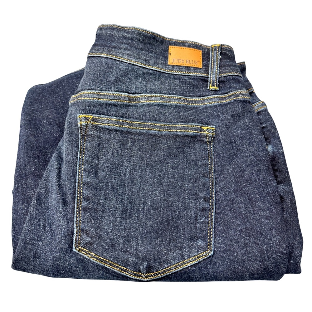 Judy Blue Jeans Womens 18 W (35x29 ACTUAL) Skinny Fit Dark Wash Stretch Denim